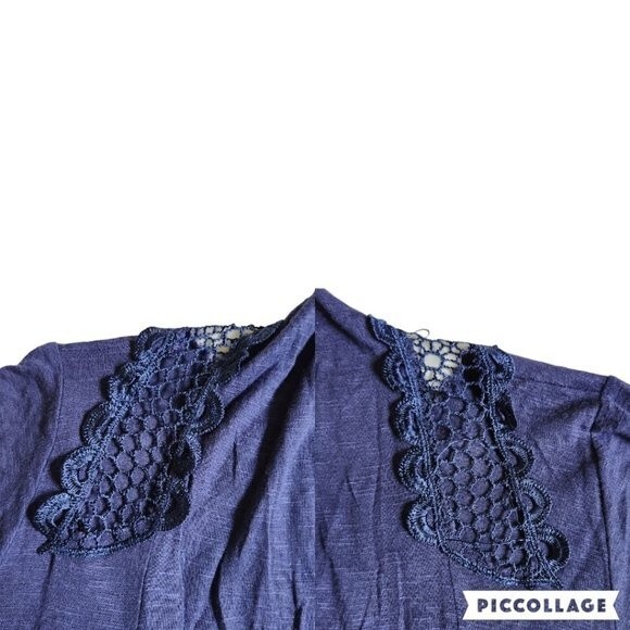 M Fasis blue short sleeve open front cardigan sz M - Picture 4 of 10